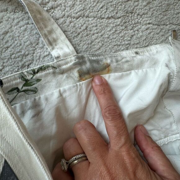 Nicholas white denim rose flare dress. Midi style with front slit sz 10 - Picture 15 of 16